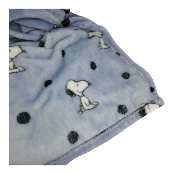 Peanuts Snoopy Extra Long Plush Pet Throw 60"X70" Berkshire Polk A Dot Blue - Picture 7 of 11